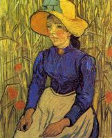 Gogh, Vincent van - Girl with Straw Hat,Sitting in the Wheat